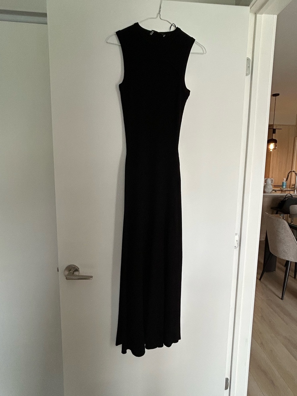 Zara Classic Black Sleeveless Maxi Dress, ribbed knit, never worn